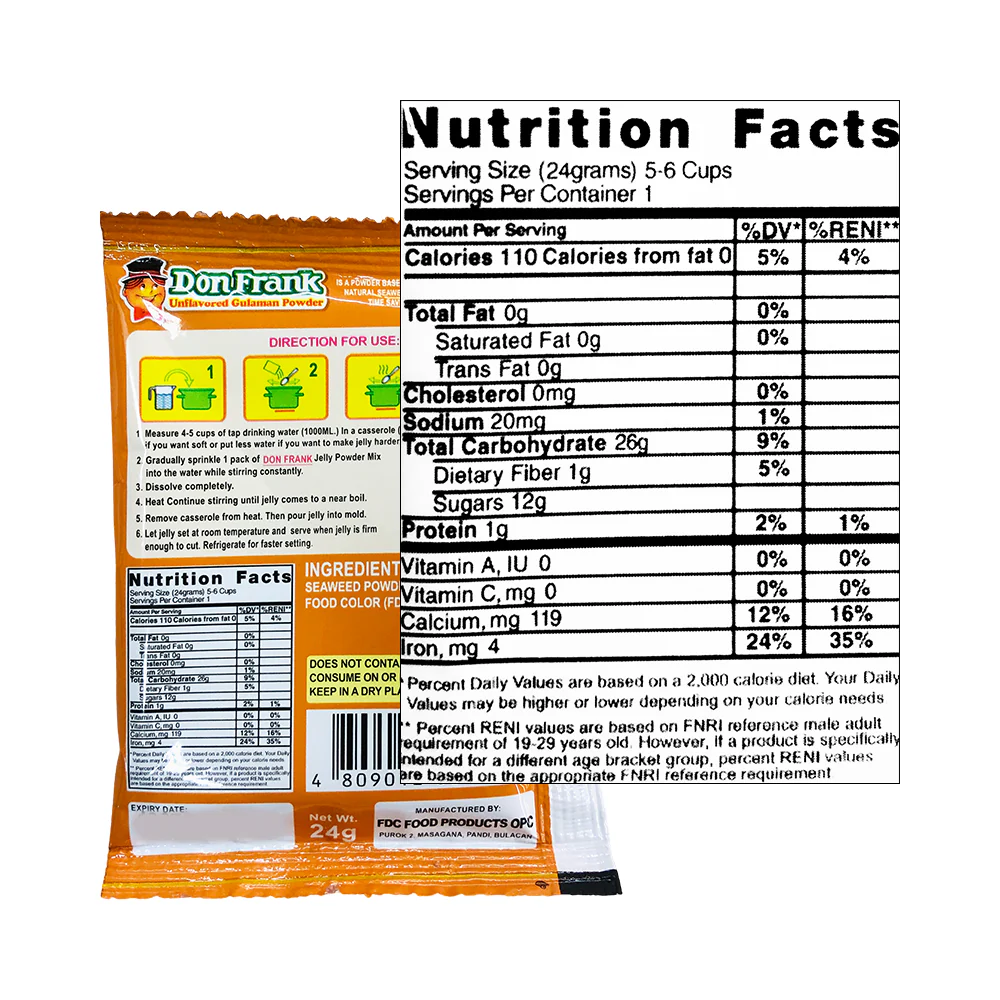 Don Frank Gulaman Powder Unflavored 24g - Image 4