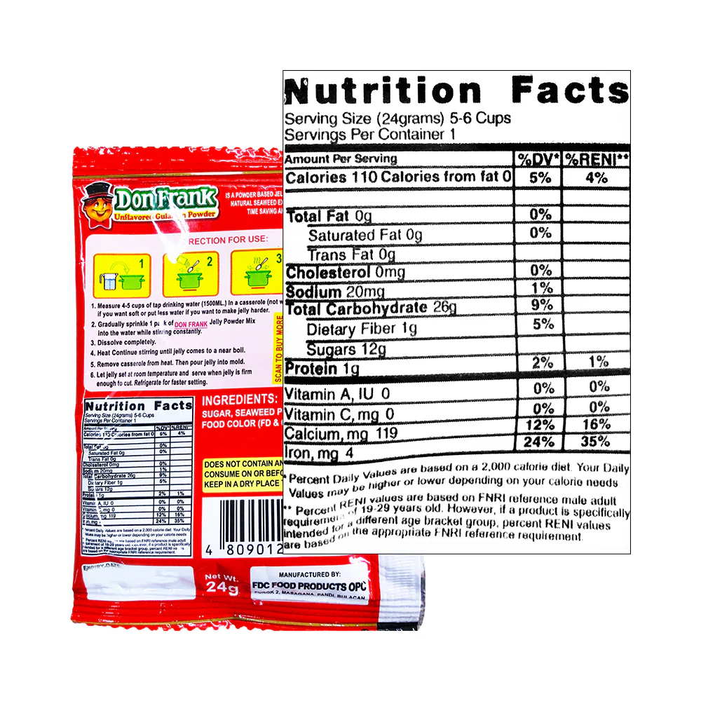 Don Frank Gulaman Powder Unflavored 24g - Image 8