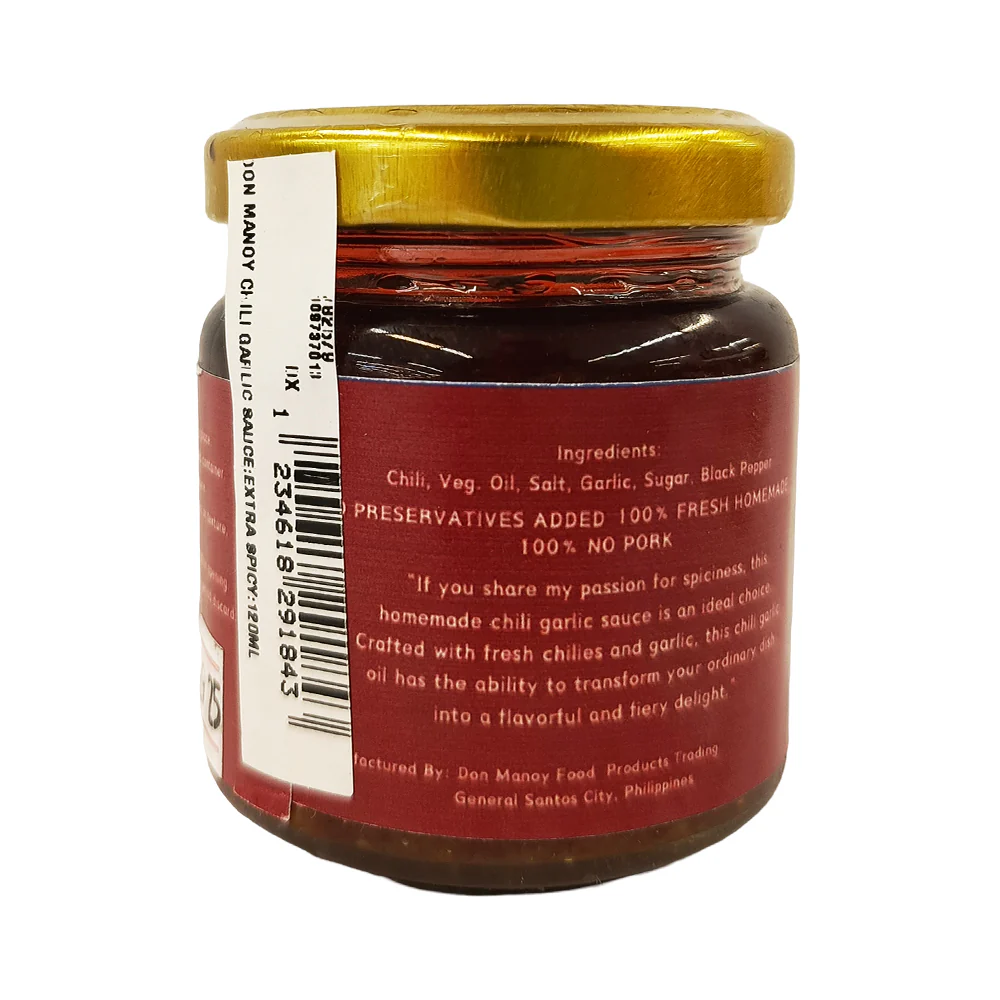 Don Manoy Chili Garlic Sauce Extra Spicy - Image 2