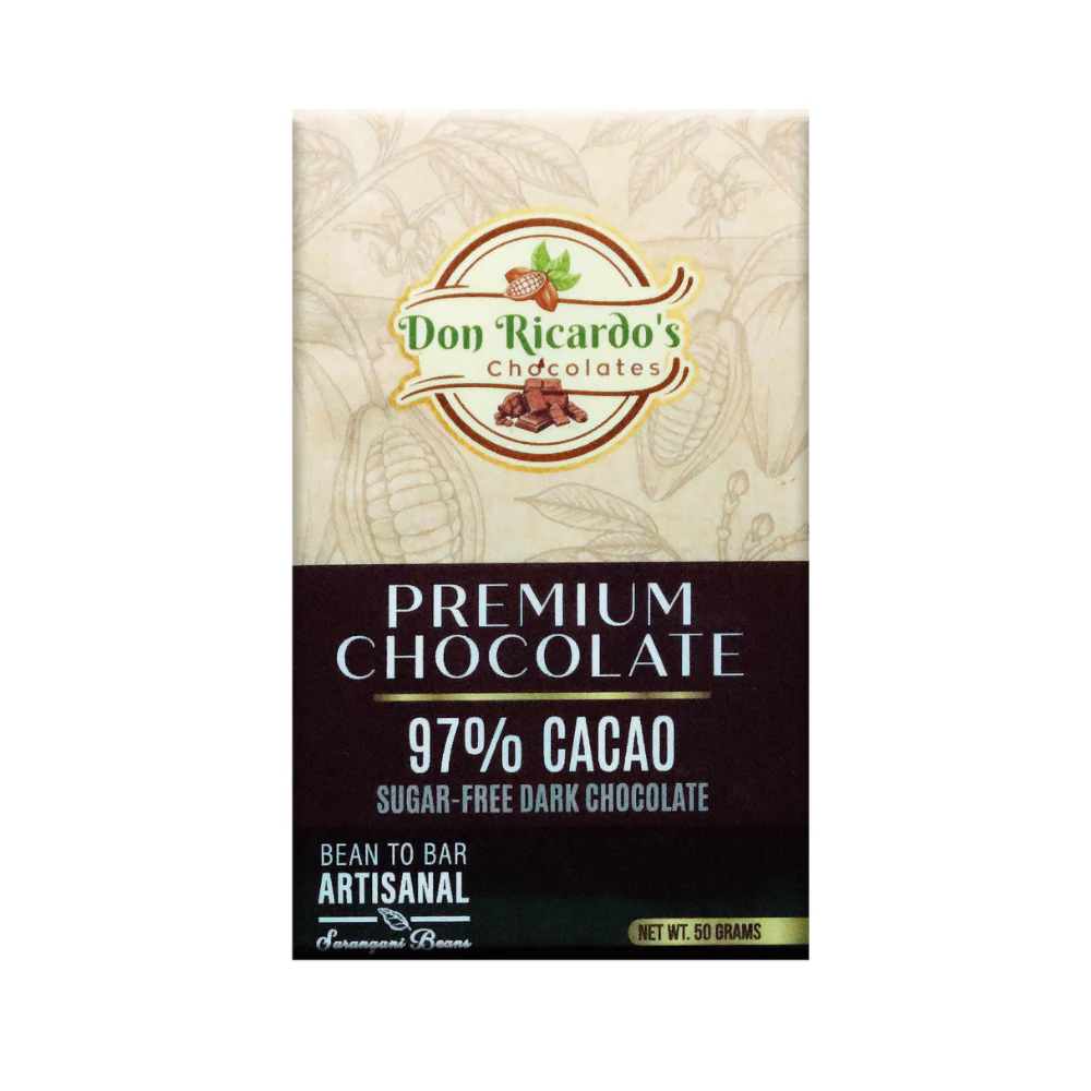 Don Ricardo's Premium 97% Cacao Sugar-Free Dark Chocolate 50g - Image 2