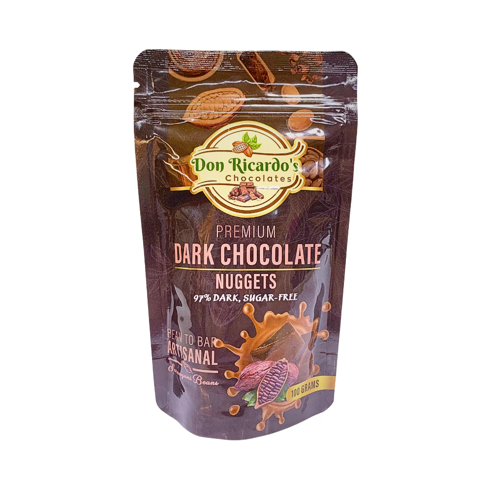 Don Ricardo's Premium Dark Chocolate Nuggets 97% Sugar-Free 100g - Image 2