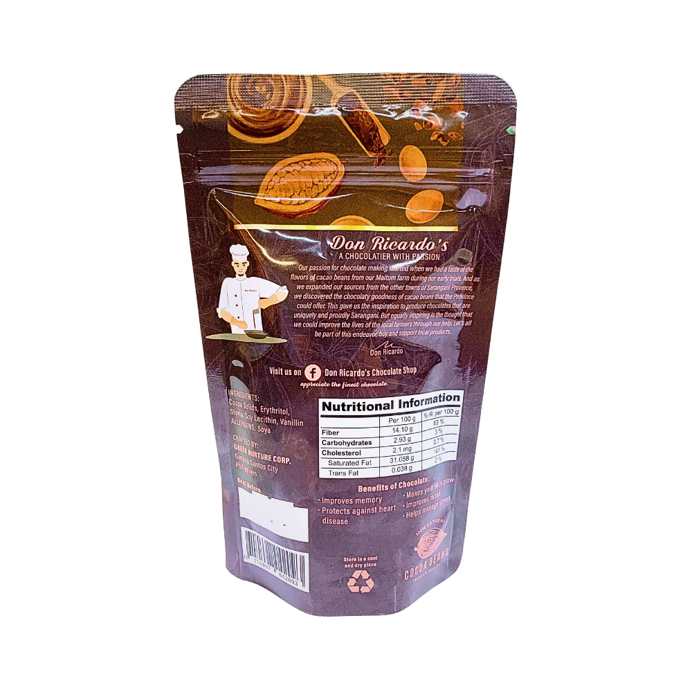 Don Ricardo's Premium Dark Chocolate Nuggets 97% Sugar-Free 100g - Image 3