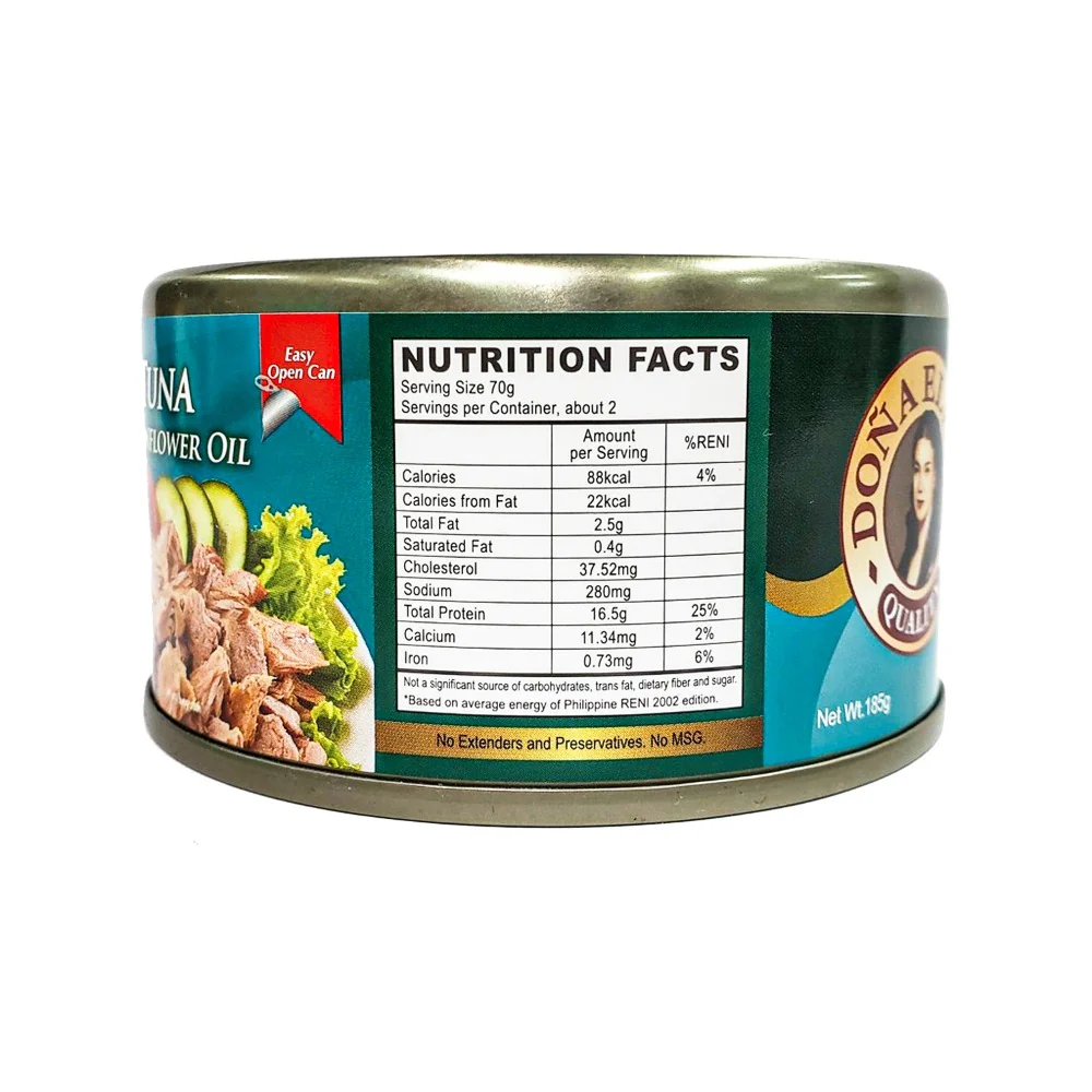 Doña Elena 100% Tuna Chunks In Sunflower Oil 185g - Image 2