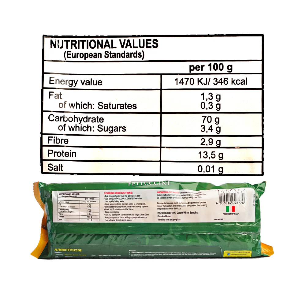 Doña Elena Al Dente Pasta Fettuccine 500g - Image 3