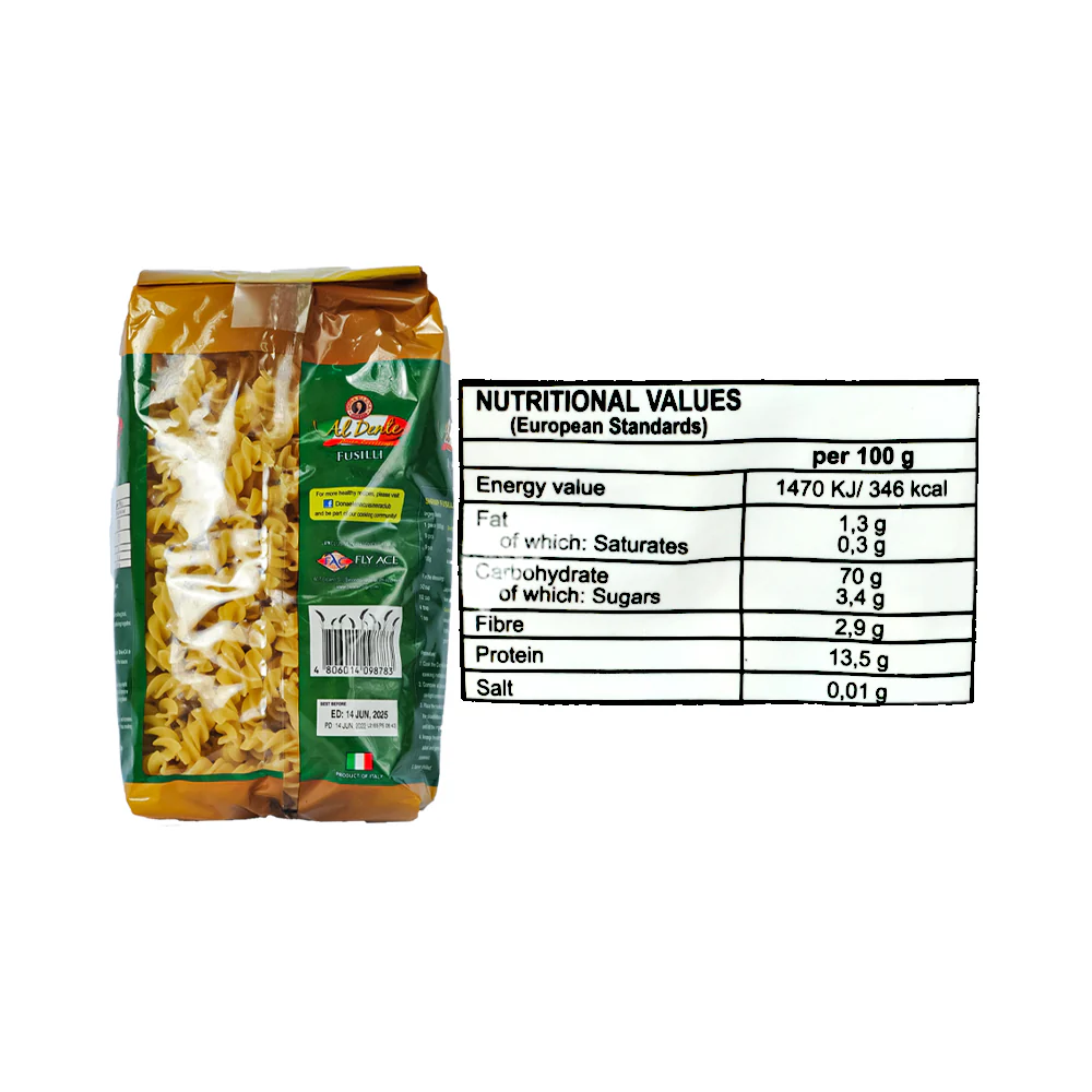 Doña Elena Al Dente Pasta Fusilli 500g - Image 2