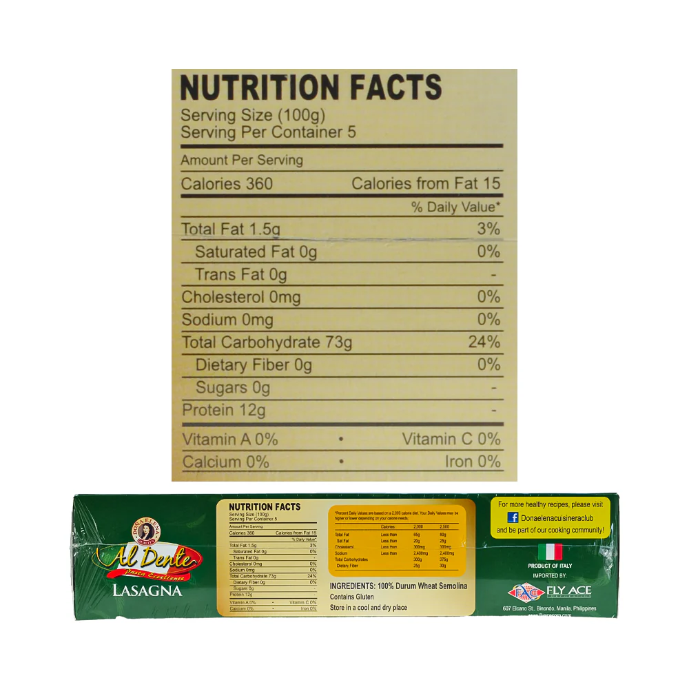 Doña Elena Al Dente Pasta Lasagna 500g - Image 3