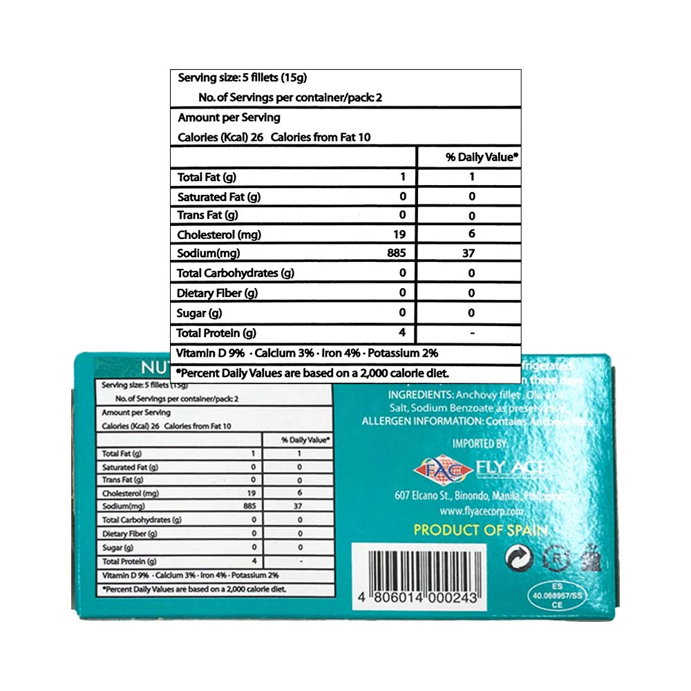 Doña Elena Anchovies Fillet 56g - Image 2