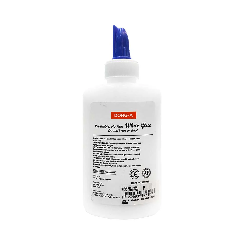 Dong-A Washable Glue White 118ml - Image 2