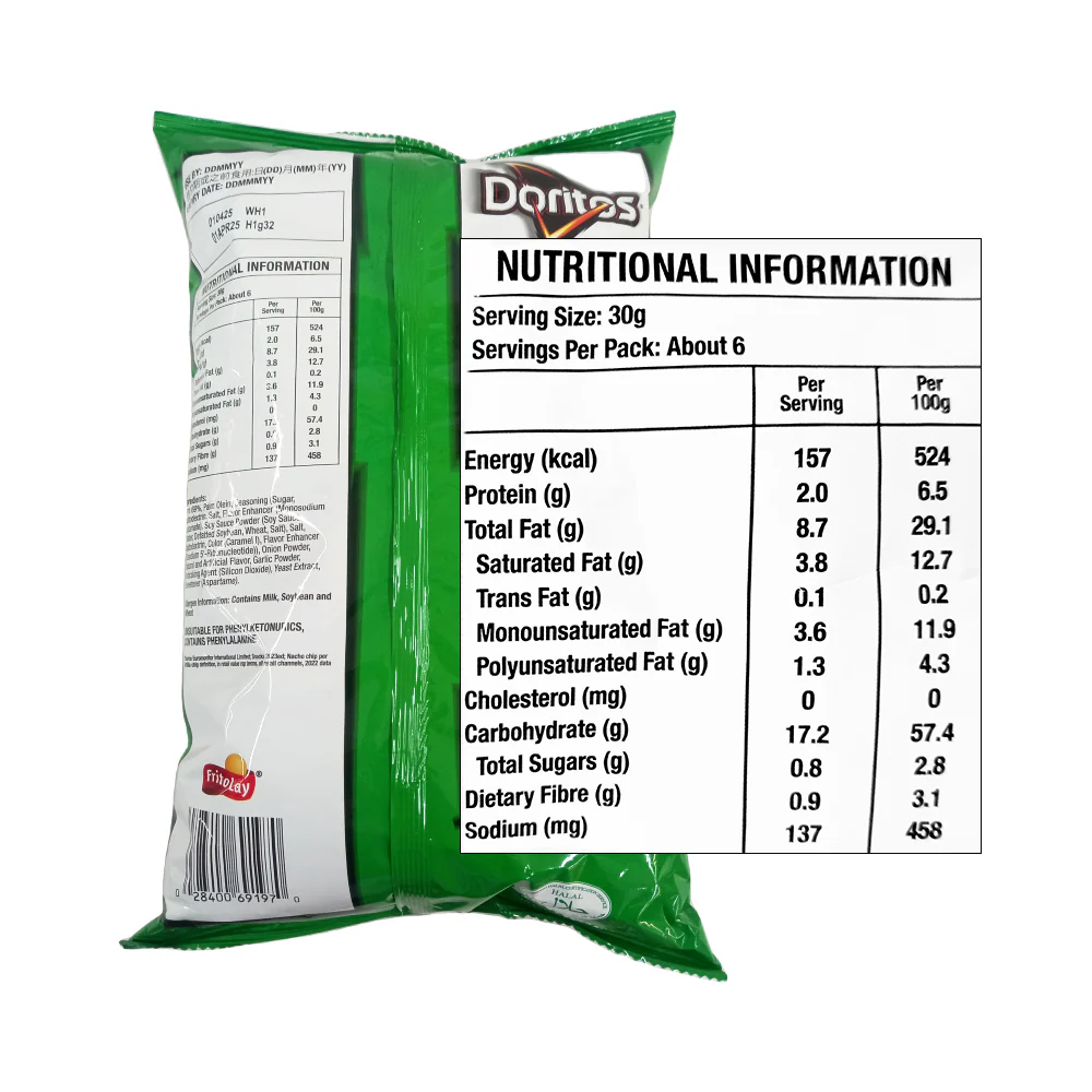 Doritos Chips Roasted Corn 190g (7oz) - Image 2