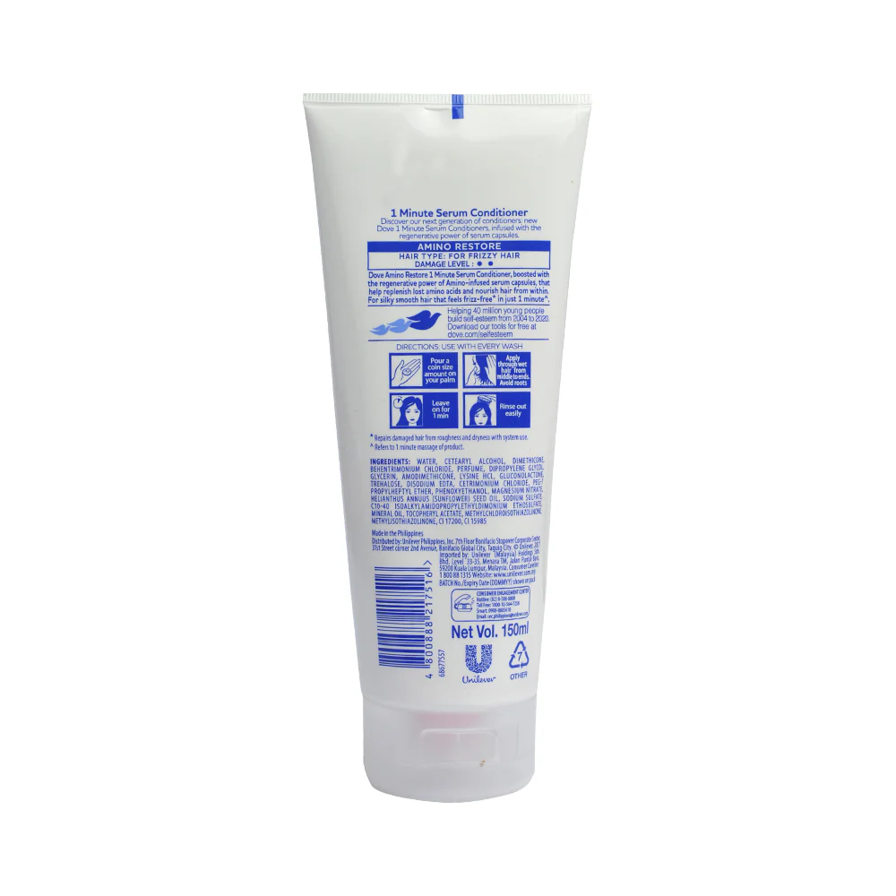 Dove 1 Minute Amino Restore Serum Conditioner 150ml - Image 2
