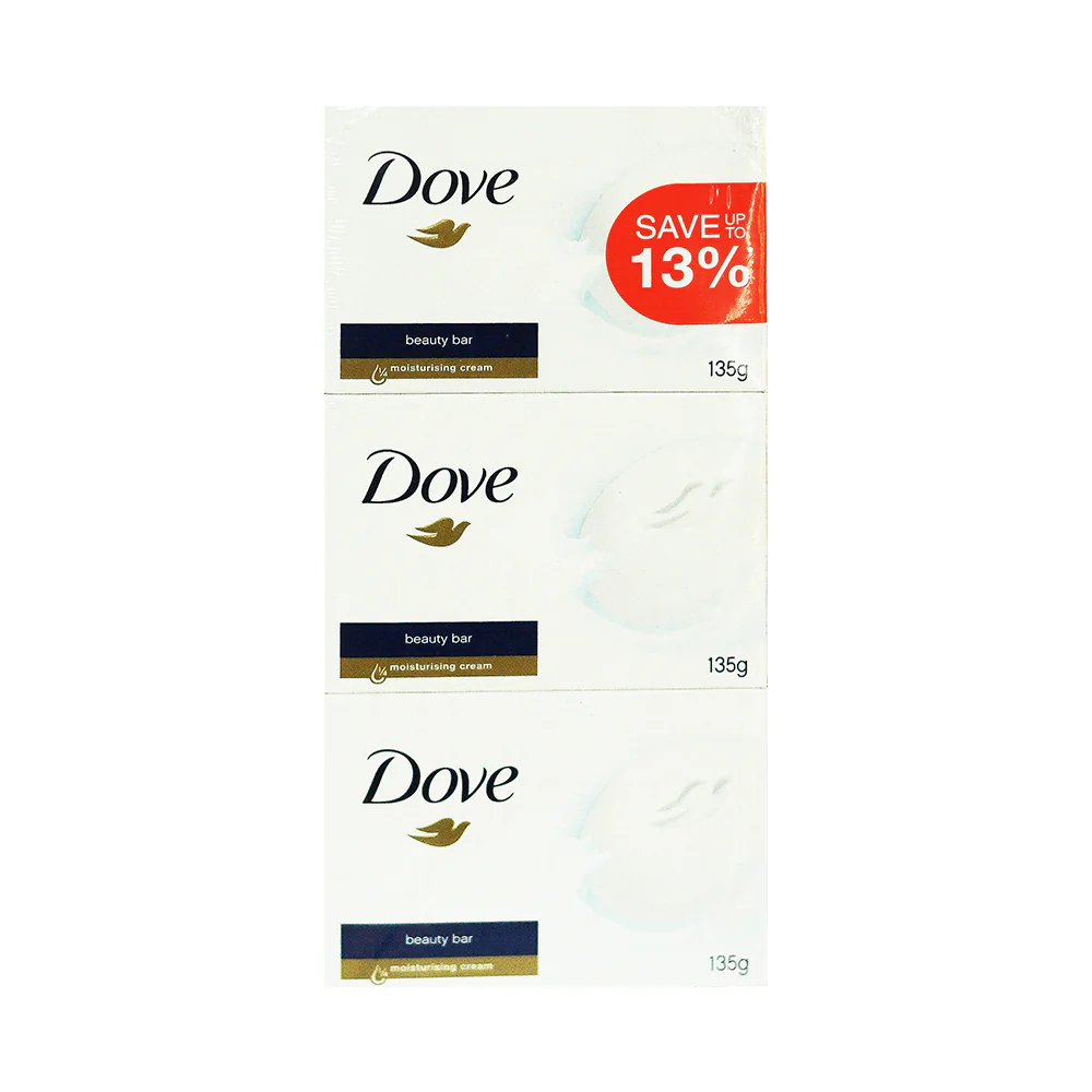 Dove Beauty Bar Soap White 135g x 3's - Image 2