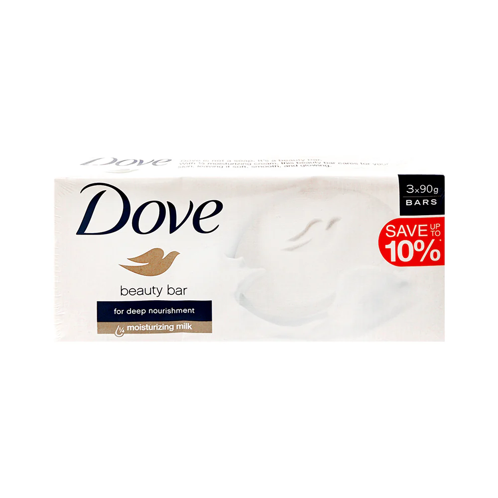 Dove Cream Bar White Beauty Triples 90g x 3's