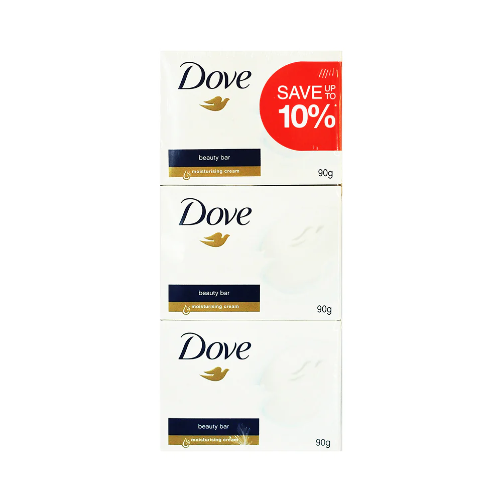 Dove Cream Bar White Beauty Triples 90g x 3's - Image 2