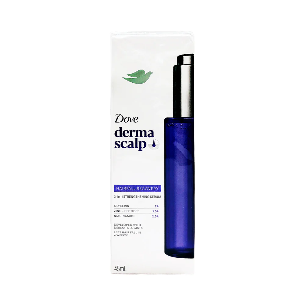 Dove Derma Scalp Hair Fall Recovery 3 in 1 Strengthening Serum 45ml - Image 2