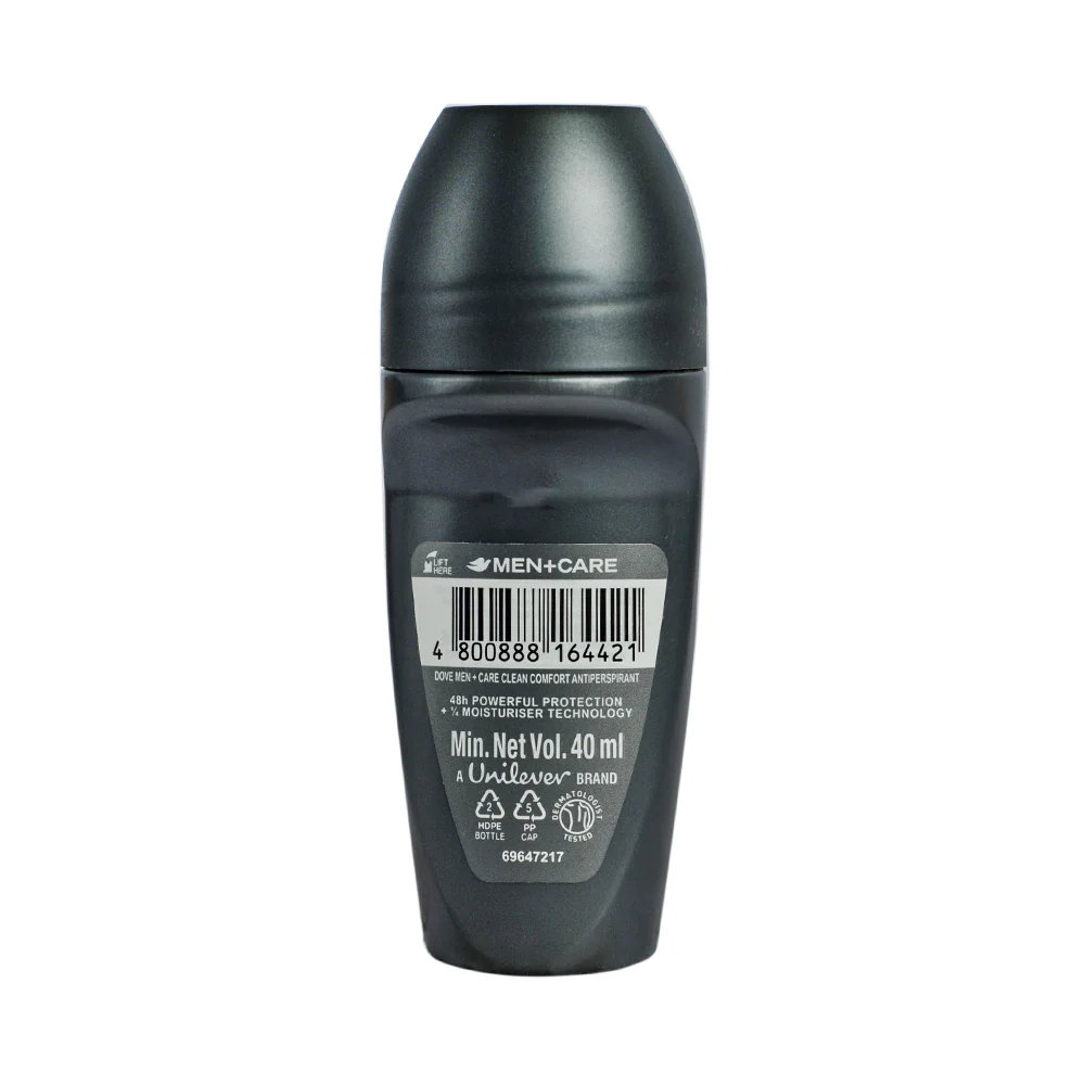 Dove Men Roll On Deodorant Clean Comfort 40ml - Image 2