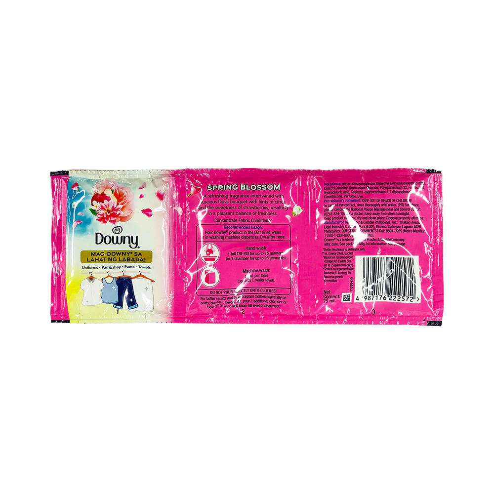 Downy Fabcon Liquid Antibac Spring Blossom Tripid Pack 75ml - Image 2