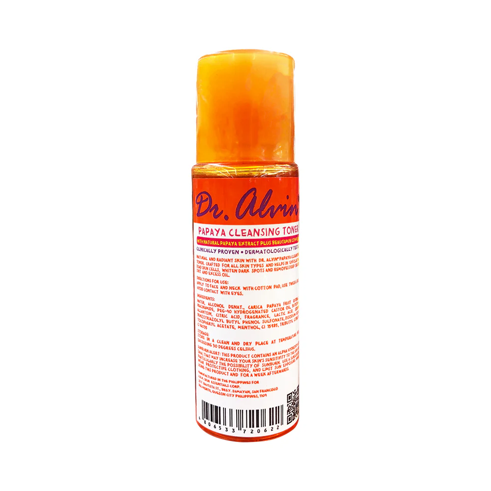 Dr. Alvin Cleansing Toner Papaya Orange 60ml - Image 2