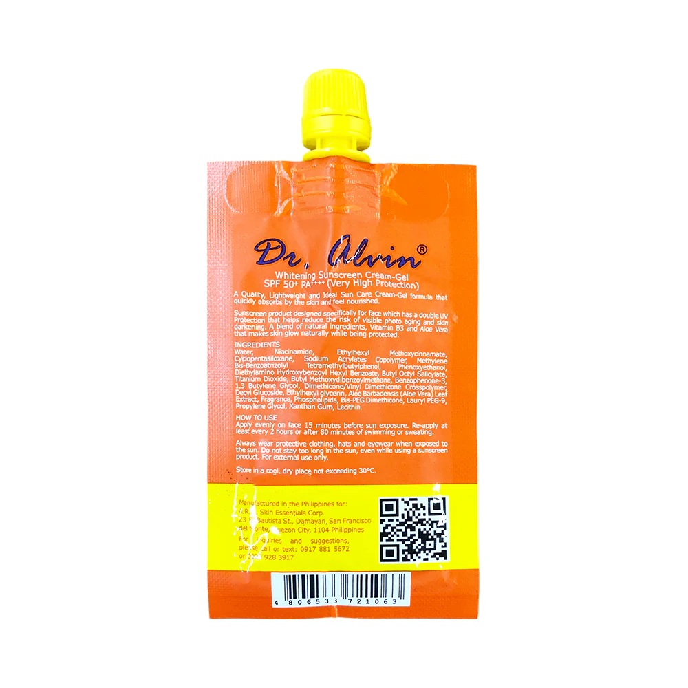 Dr. Alvin Sunscreen Cream-Gel SPF 50 PA+++ 10ml - Image 2