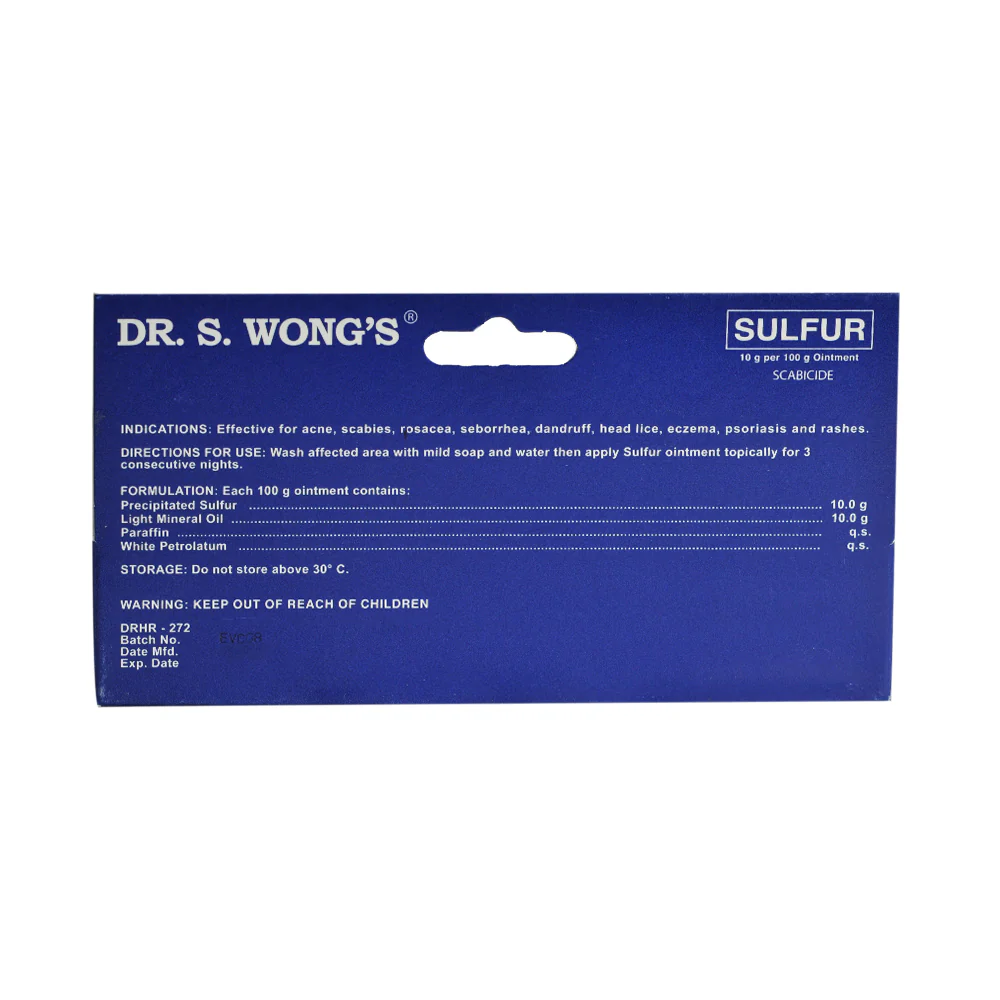 Dr. S. Wong's Scabicide Sulfur Ointment 30g - Image 2