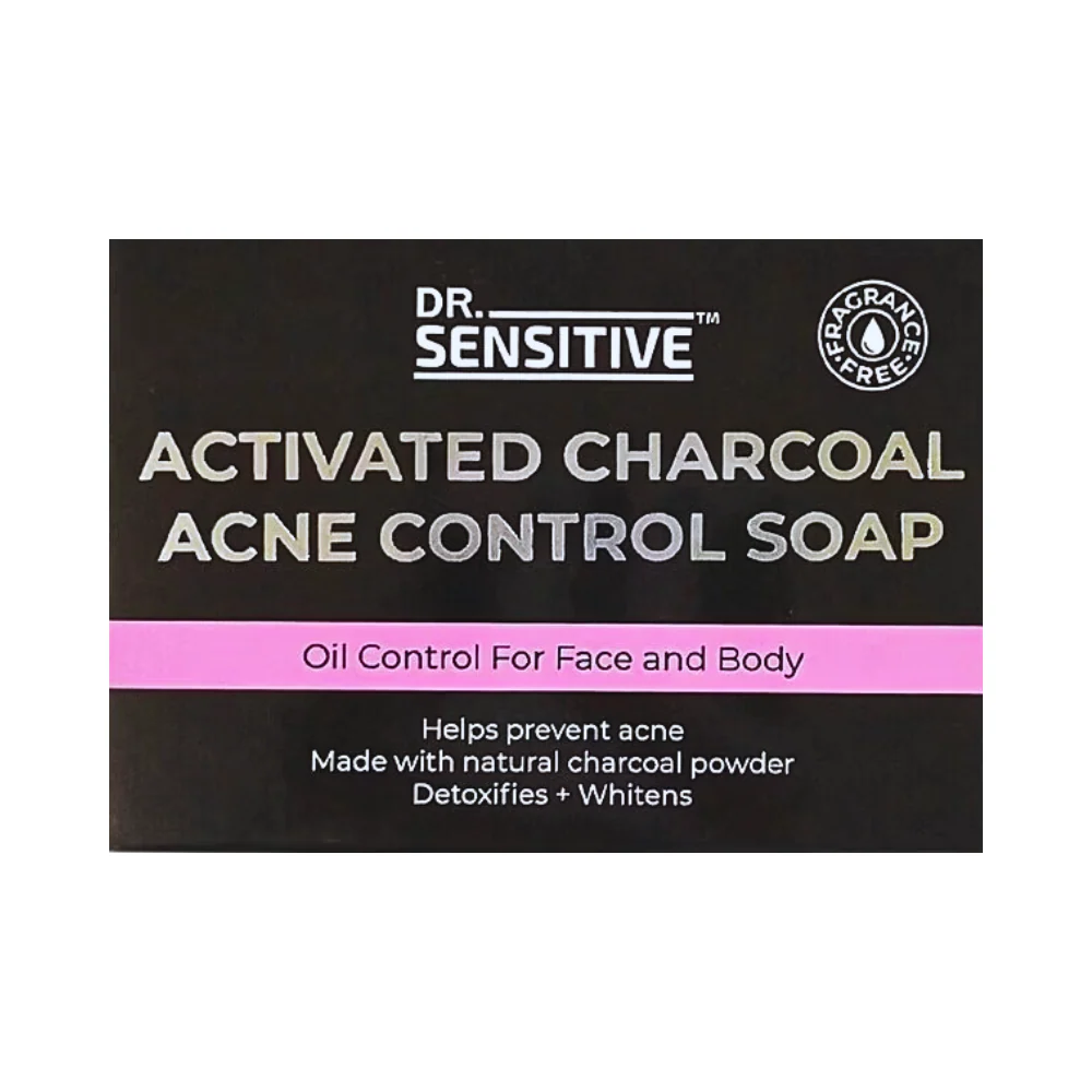 Dr. Sensitive Activated Charcoal Acne Control Soap 120g - Image 2