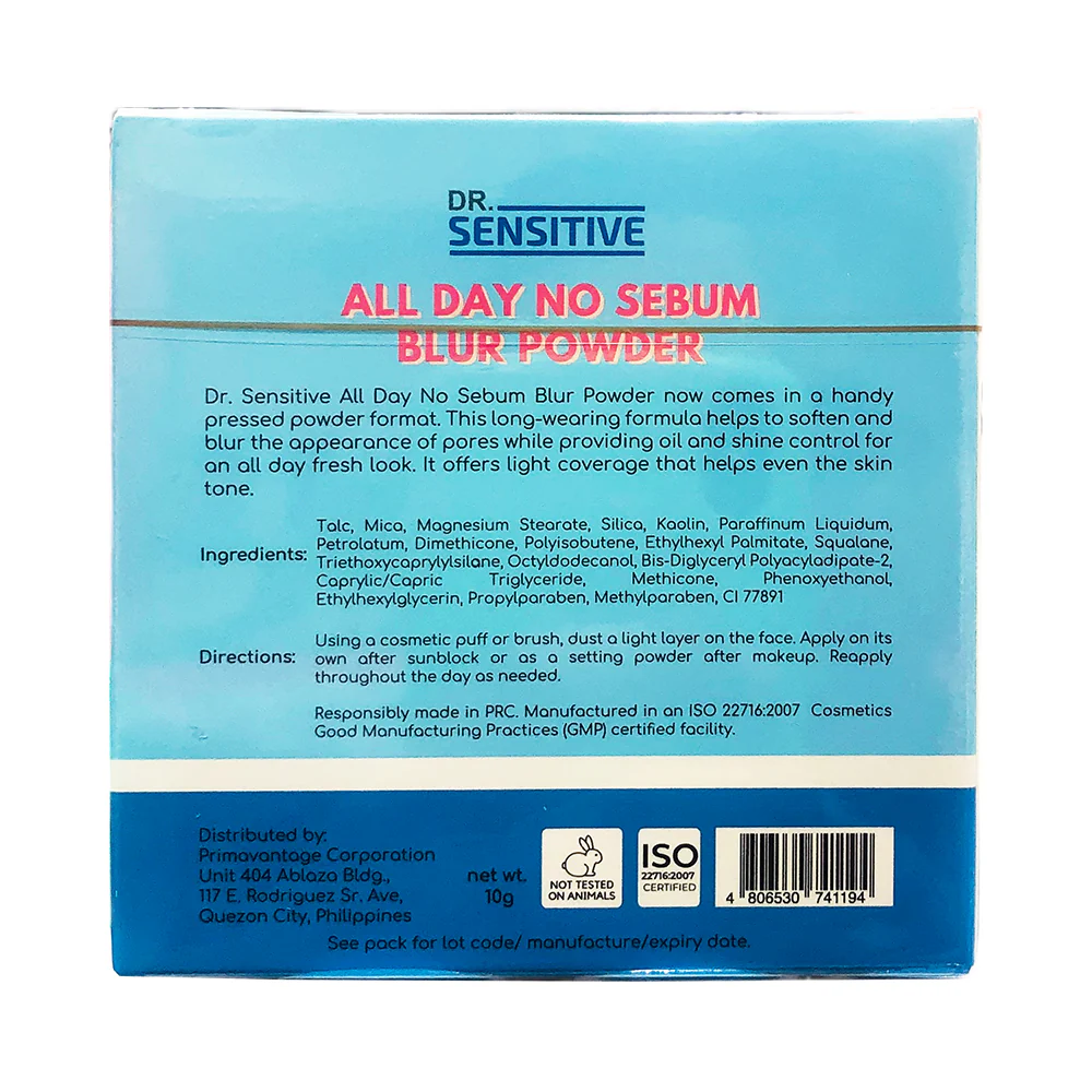 Dr. Sensitive All Day No Sebum Blur Powder 10g - Image 3
