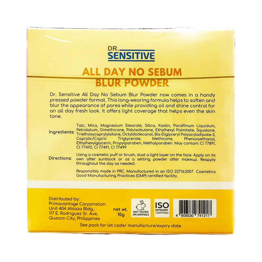 Dr. Sensitive All Day No Sebum Blur Powder 10g - Image 6