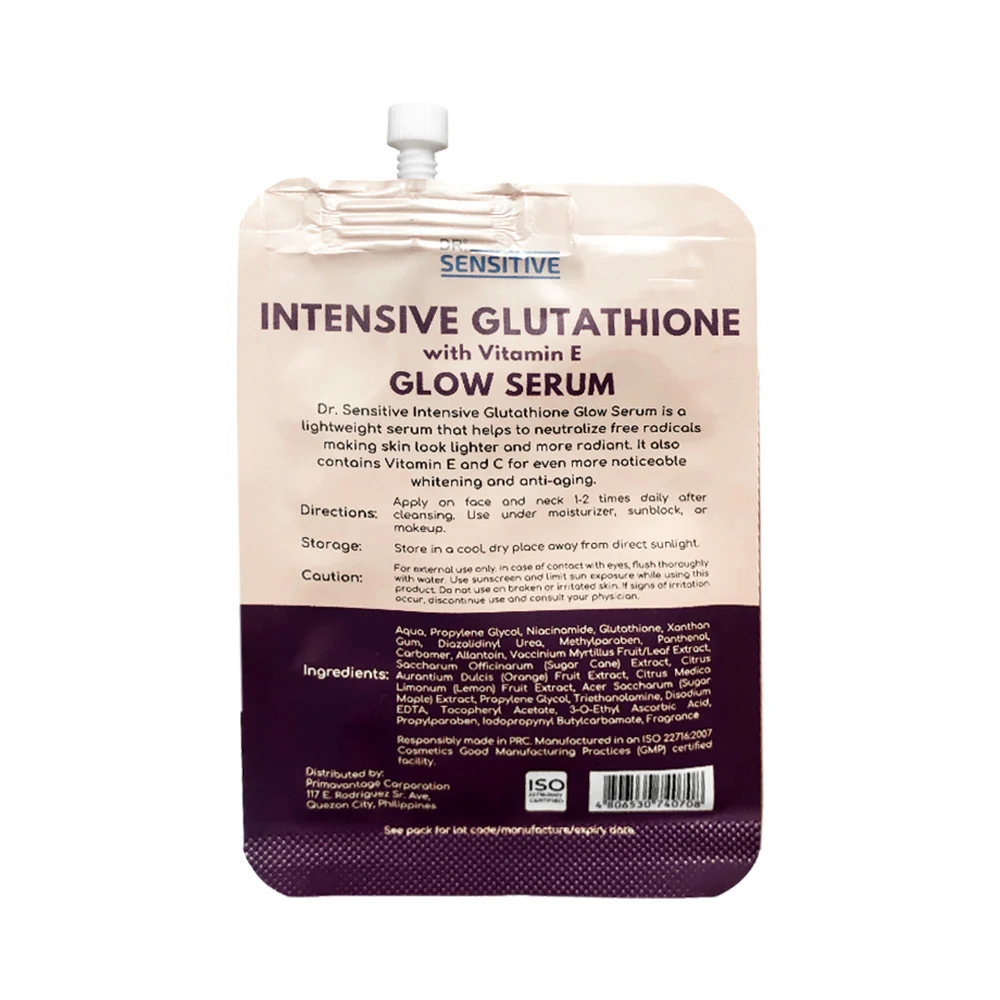 Dr. Sensitive Intensive Glutathione Glow Serum With Vitamin E 10ml - Image 3