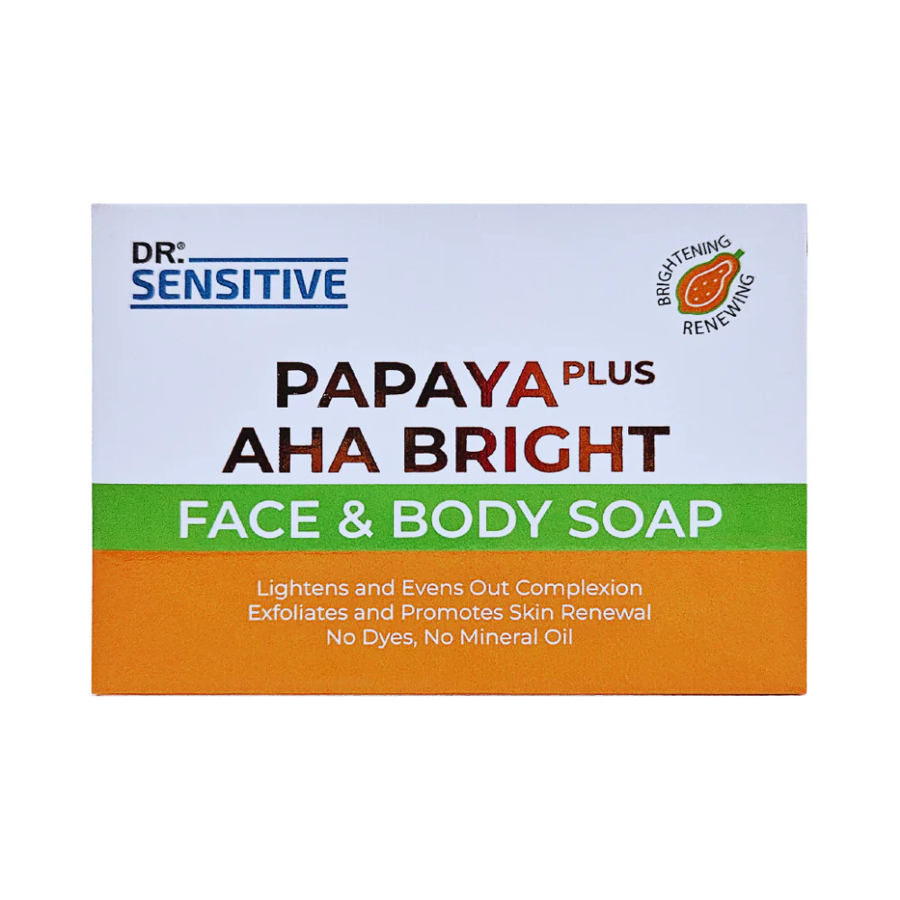 Dr. Sensitive Papaya Plus AHA Bright Face And Body Soap 120g - Image 2