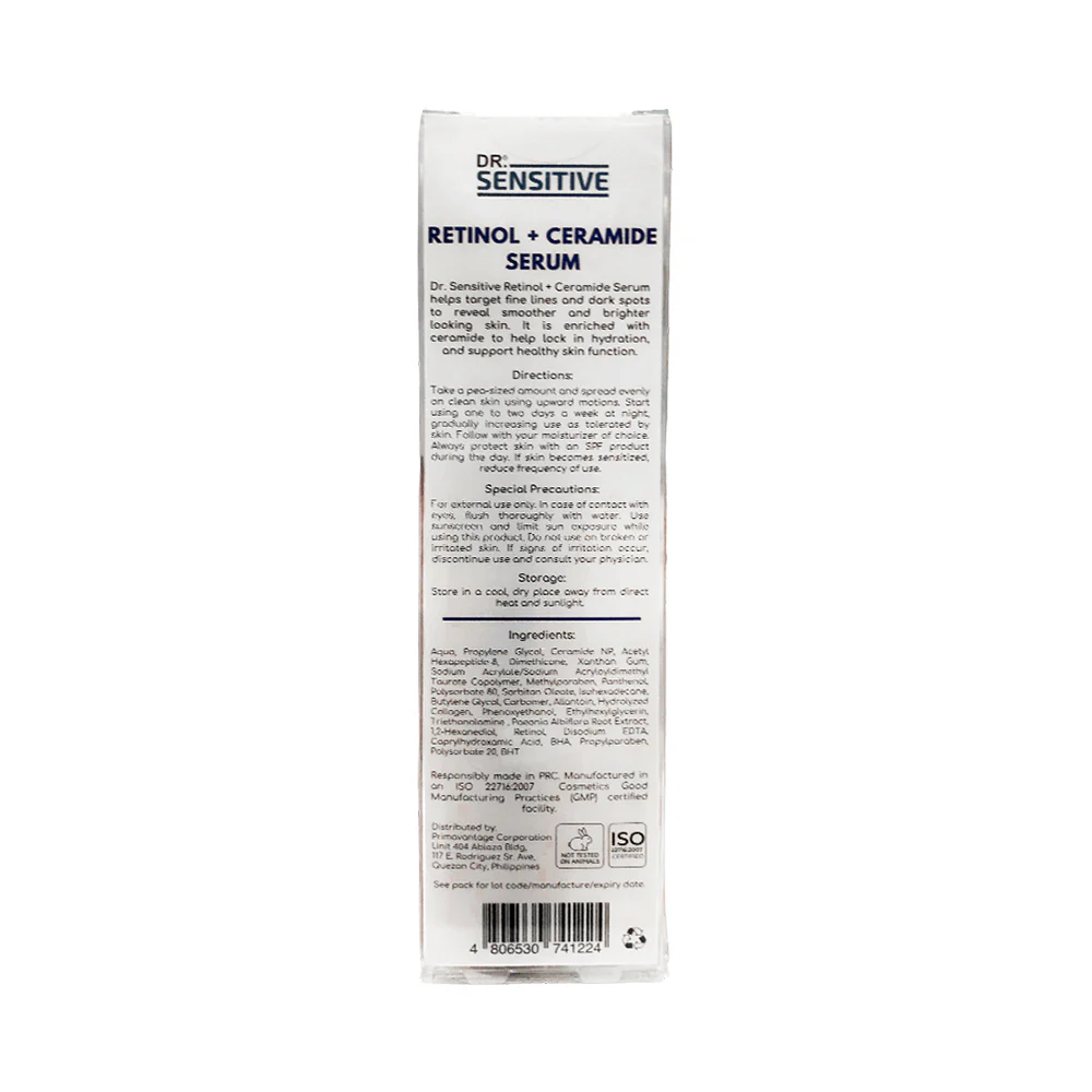 Dr. Sensitive Retinol + Ceramide Serum 30ml - Image 3