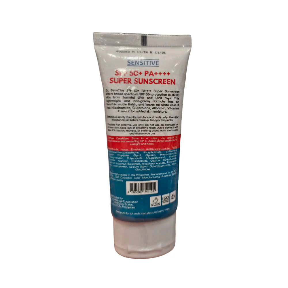 DR. Sensitive SPF 50+ PA++++ Super Sunscreen 50ml - Image 3