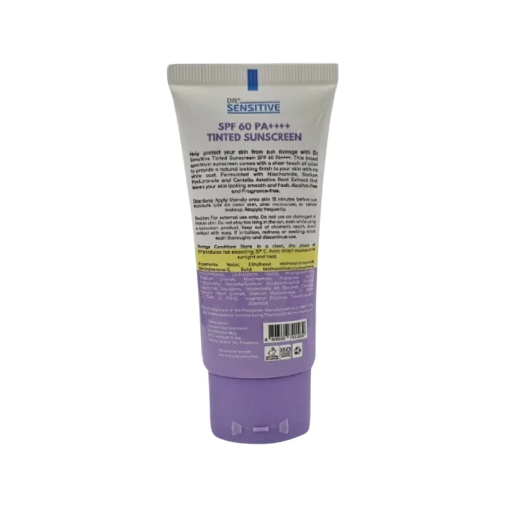 Dr. Sensitive SPF 60 PA++++ Tinted Sunscreen 02 40ml - Image 3