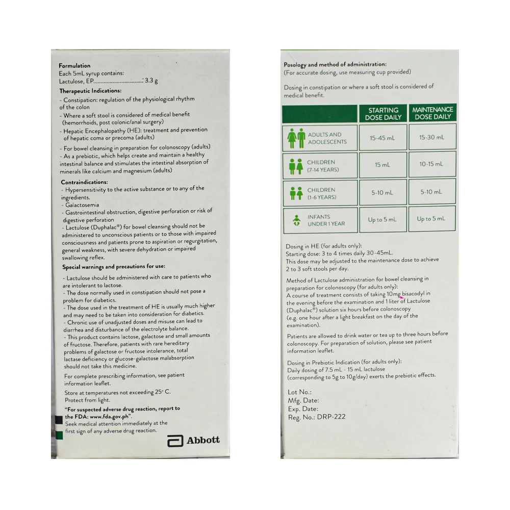 Duphalac 3.3g/5ml Syrup 120ml - Image 2