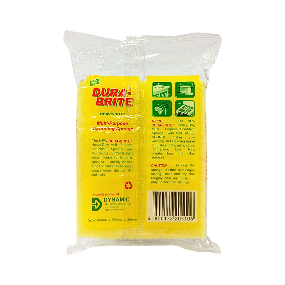Dura-Brite Multi-Purpose Scrubbing Sponge 80mm x 100mm - Image 2