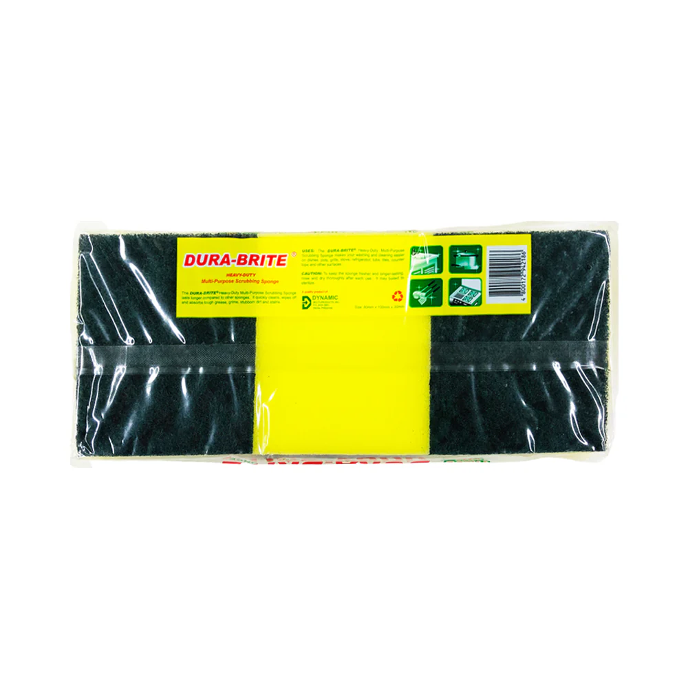 Dura-Brite Multi-Purpose Scrubbing Sponge 80mm x 100mm Value Pack 2's + 1 - Image 2