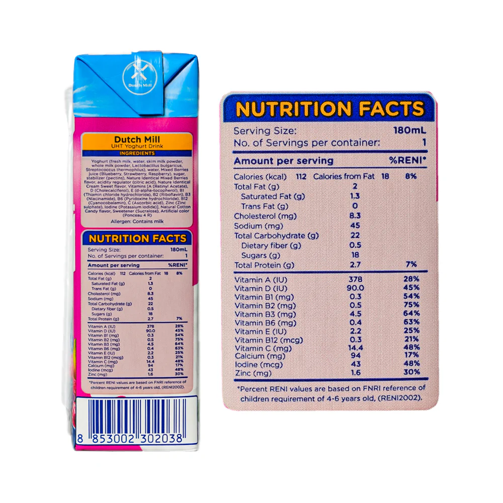 Dutch Mill UHT Yoghurt Drink Superfruits 180ml - Image 3