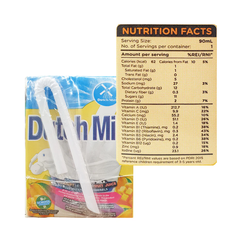 Dutch Mill UHT Yoghurt Drink Kids Mango 90ml - Image 2