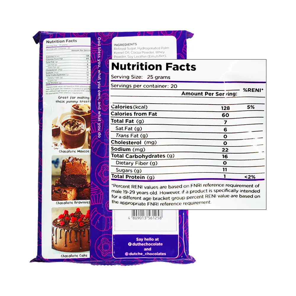 Dutche Baking Bar Bitter Sweet Chocolate 500g - Image 2