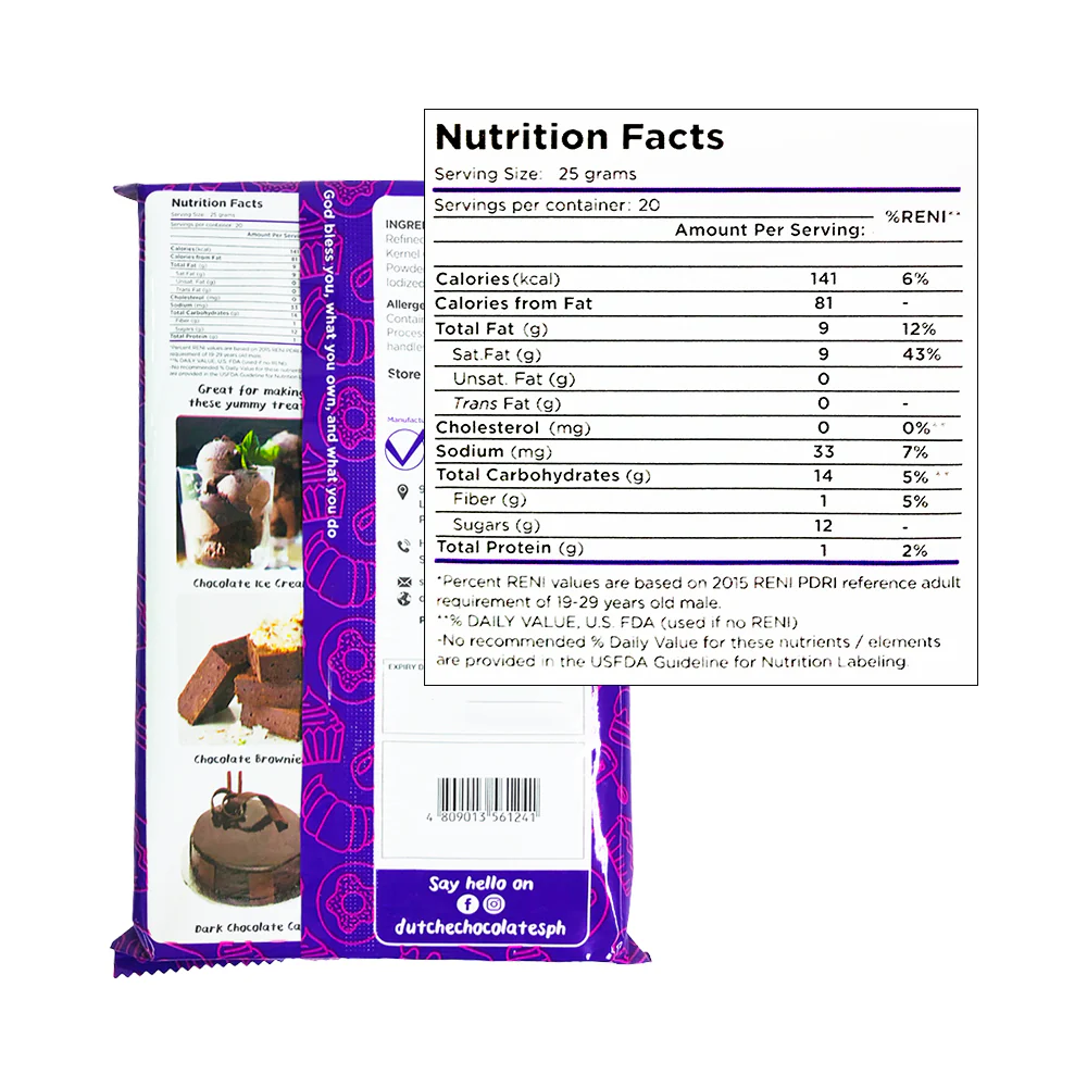 Dutche Baking Bar Dark Chocolate 500g - Image 2