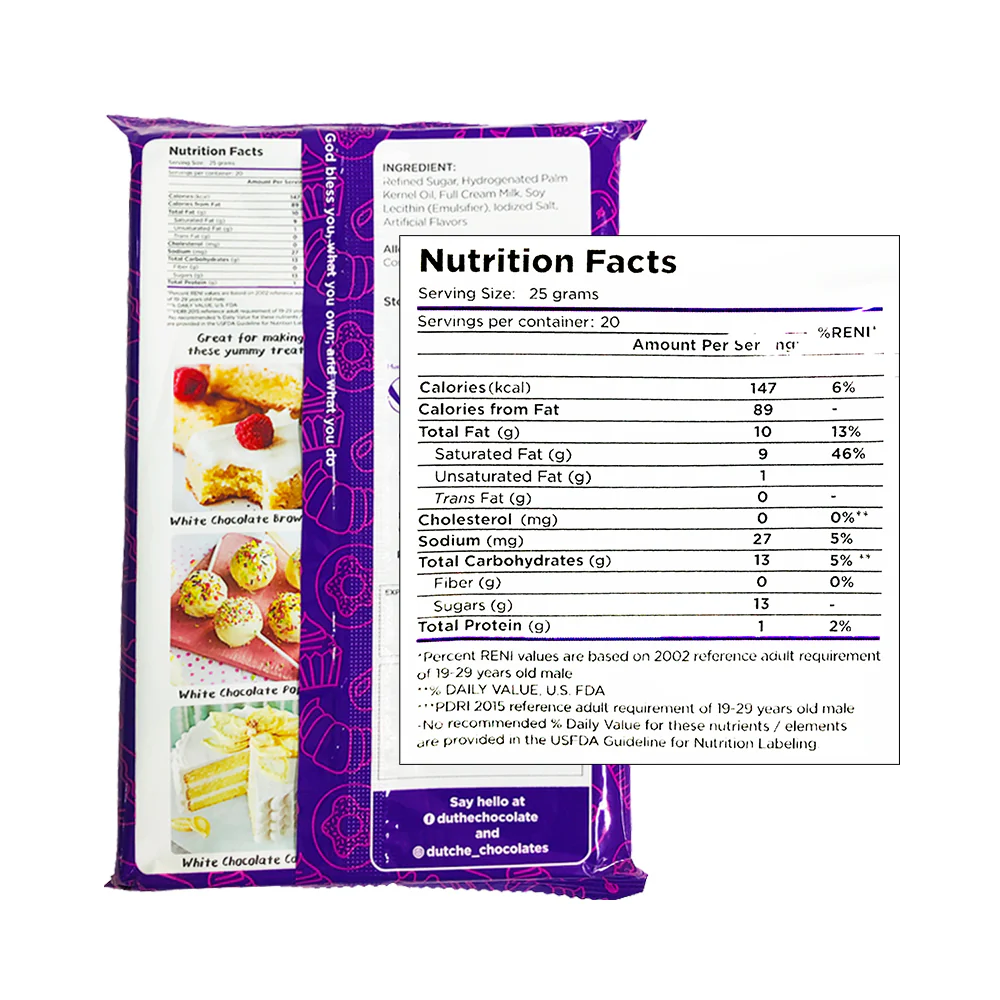 Dutche Baking Bar White Chocolate 500g - Image 2