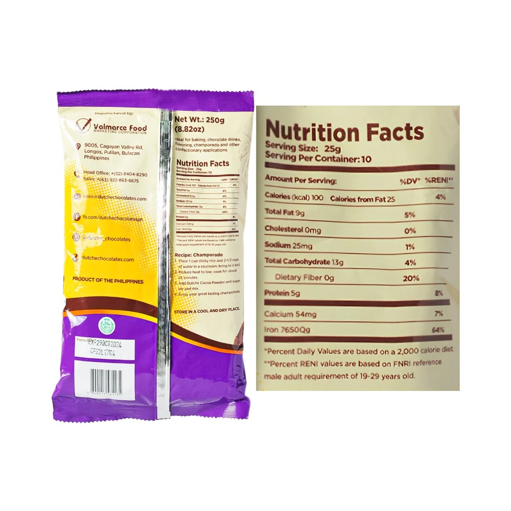 Dutche Cocoa Powder Pure Alkalized 250g - Image 2