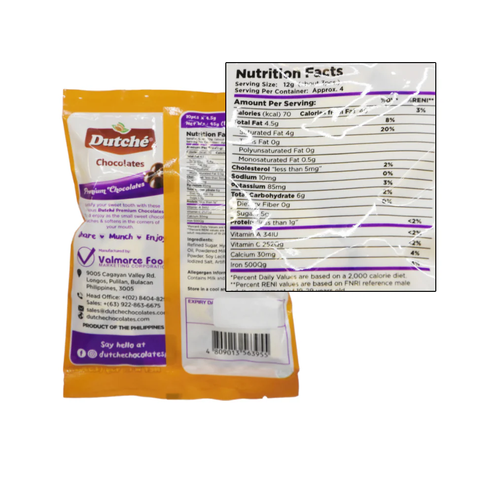 Dutche Premium Chocolate Candies 4.5g x 10's - Image 2