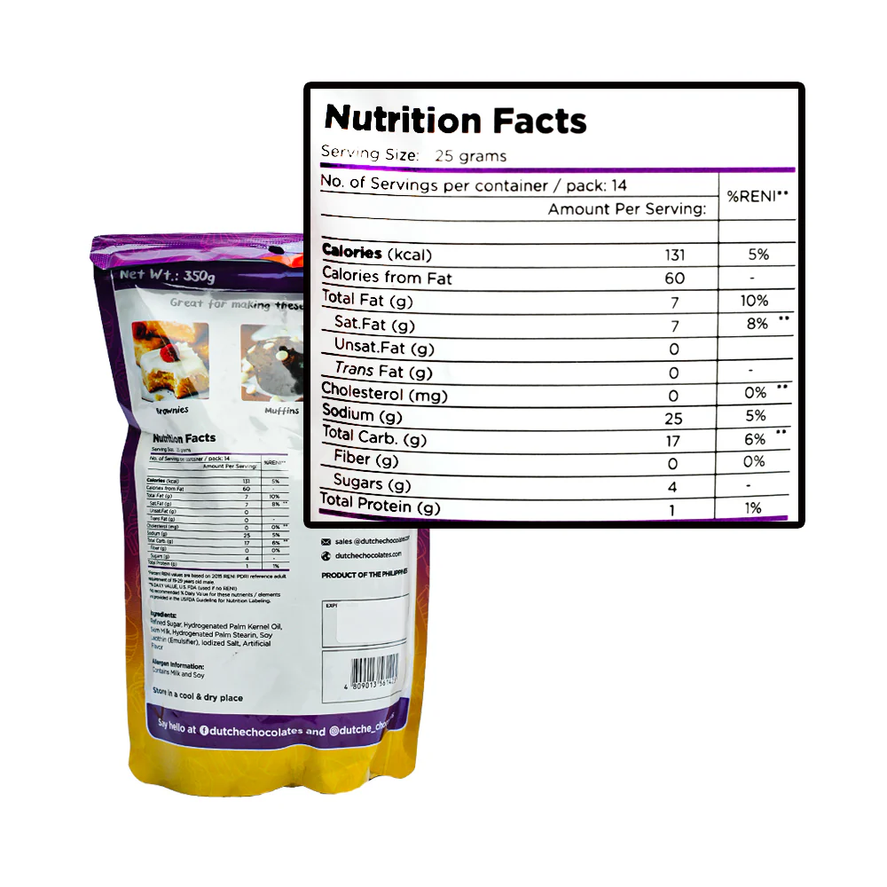 Dutche White Chocolate Chips 350g - Image 2