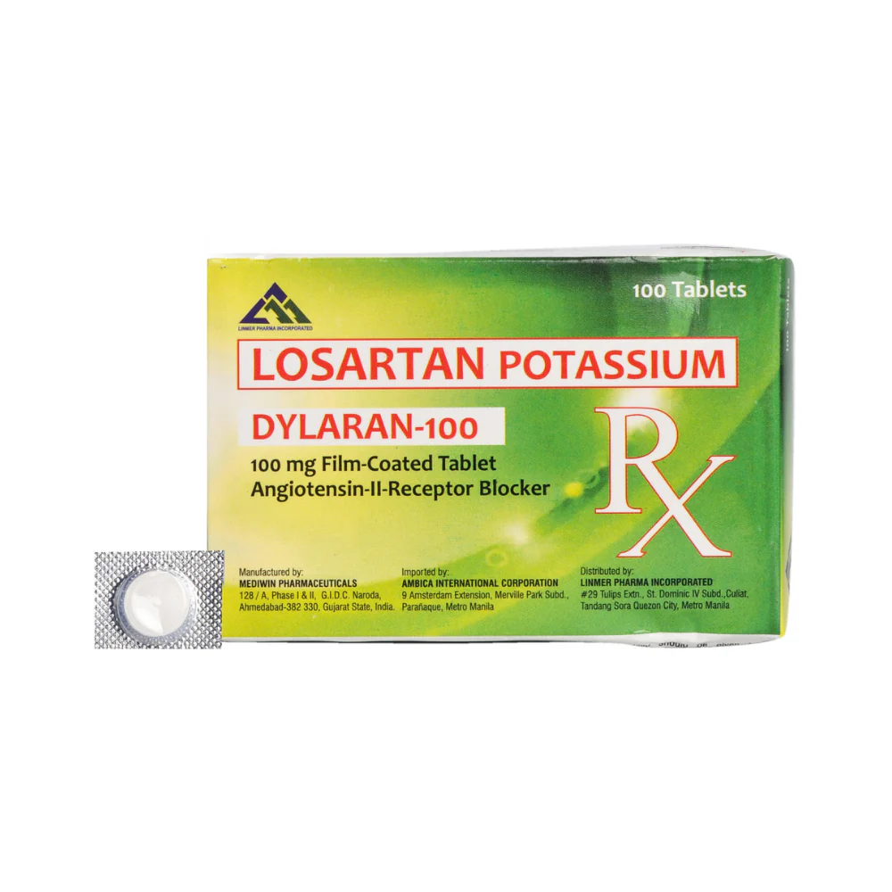 Dylaran 100 Losartan Potassium 100mg Film-Coated Tablet By 1's - Image 2