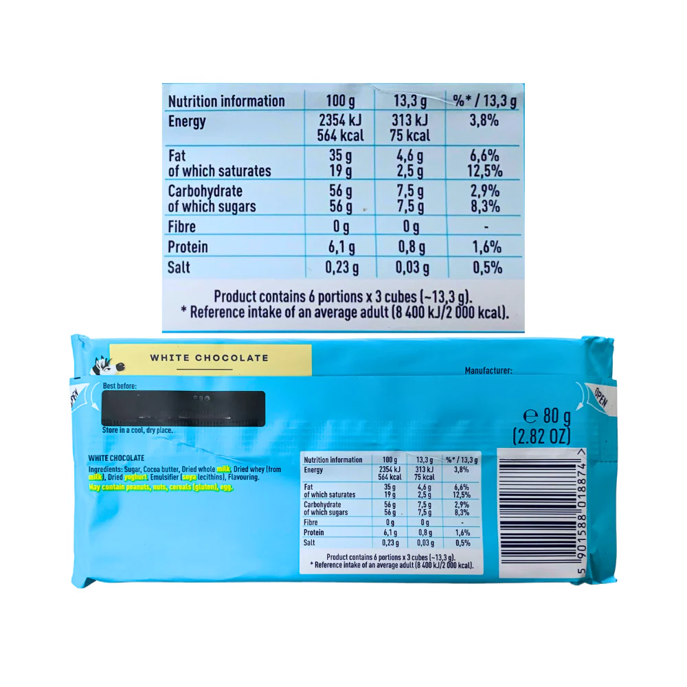 E. Wedel White Chocolate 80g - Image 2