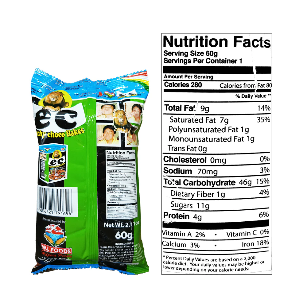 EC Crunchy Choco Flakes 60g - Image 2