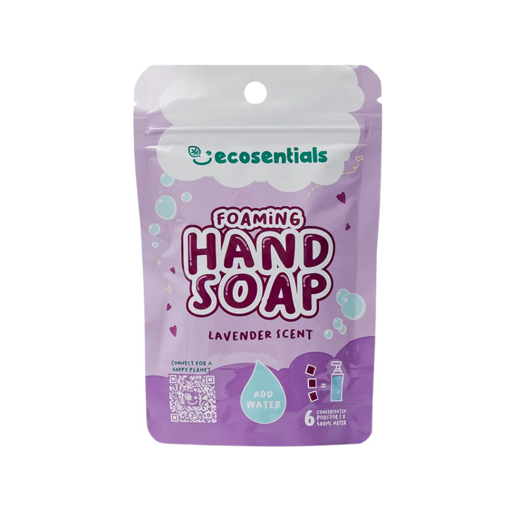 Ecosentials Foaming Hand Soap Lavender Scent Concentrated Pods For 2x 500ml Water - Image 2
