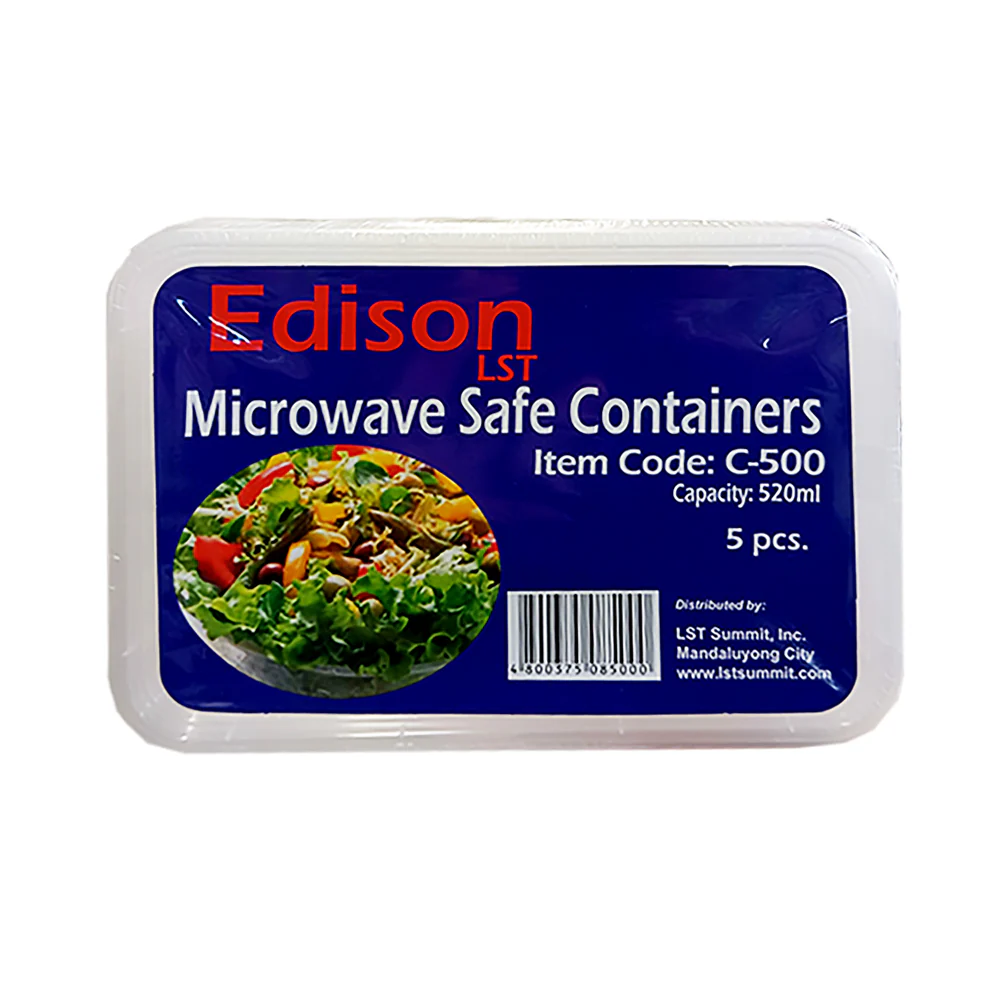 Edison LST Microwave Safe Container 520ml 5's - Image 3