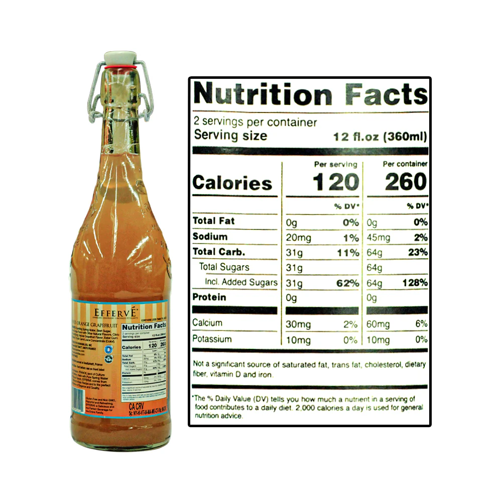 Efferve Sparkling Blood Orange Grapefruit 750ml - Image 2
