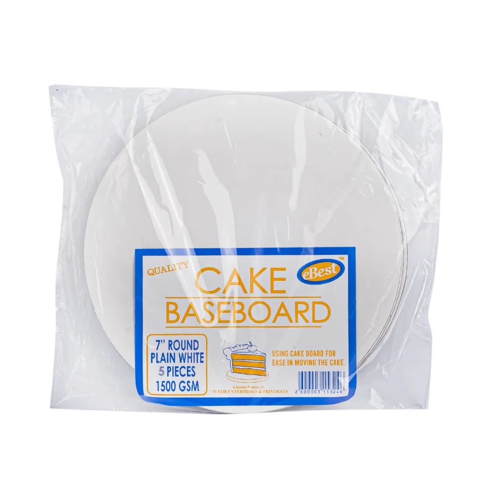 EHB Cake Baseboard Round 7in x 5's