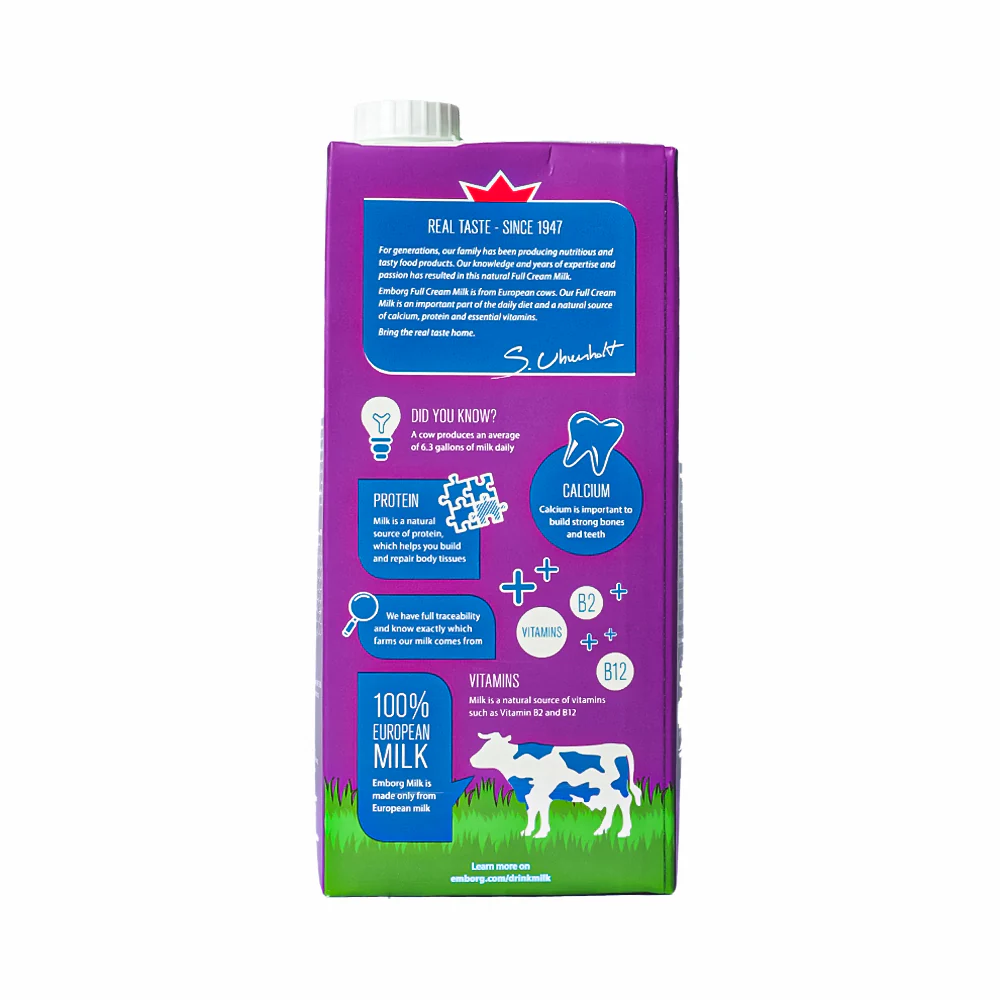 Emborg Full Cream Milk 1L - Image 2